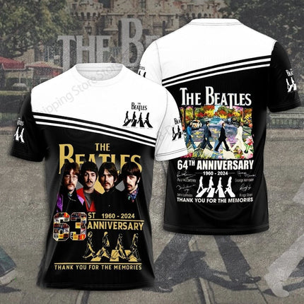 Mens T-shirt New 2026 The Beatles Tour 3D Print Tshirt Men Women Fashion Fans Hip Hop Short Sleeve Tops Tees Men Clothing Kids