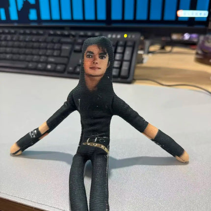 New Style Michael Jackson Cosplay Prop Doll Plush Stuffed Figure Dolls Room Decoration Abstract Joint Mobility Props Gift
