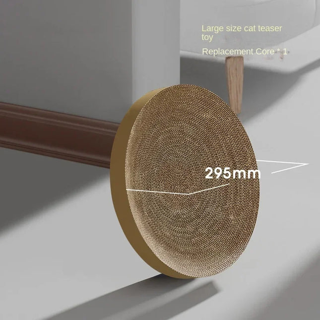 Interactive Round Cat Scratching Board with Ball Wear-Resistant Corrugated Paper Multi-Function Toy Cat Scratcher Accessories