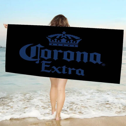 Corona Extra Beer Bath Towel Microfiber Soft Water Absorbing Breathable For Girl Kids Decorative Cartoon Beach Towel