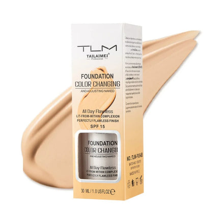 TLM TAILAIMEI F054-B Color Changing Foundation Magic Foundation Makeup Full Coverage Base Maquillaje Long Lasting Makeup Base