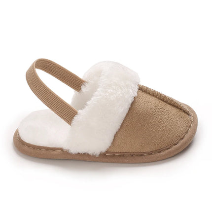 Newborn to 18 Months Children's Woolen Cotton Slippers Soft Soled Warm Baby Casual Shoes Cozy Footwear for Infants