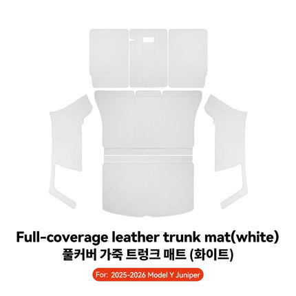 YZ Custom Leather Trunk Mat for Tesla Model Y Juniper 2026 Full Coverage Anti-Scratch Rear Cargo Liner Protector Car Accessories