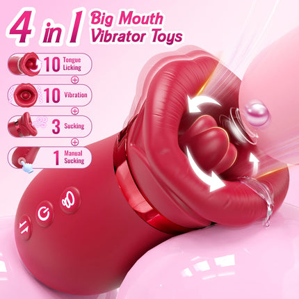 Sex Toys Sucking Vibrator for Women Tongue Licking Clitoris Sucker Female Powerful Clitoral G Spot Nipple Stimulator Adult Goods