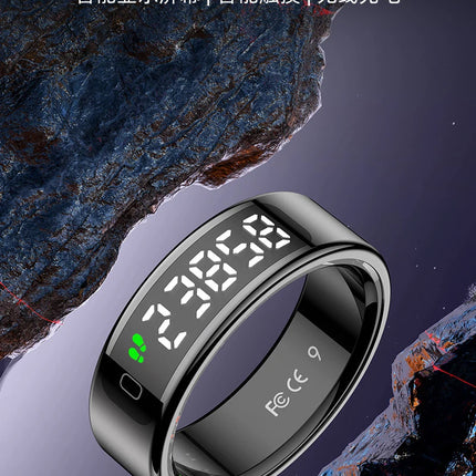 New R11 Smart Ring With Display Screen Gesture Control Health Heart Rate Sleep Monitor 5ATM Waterproof Sport Fitness Smart Ring