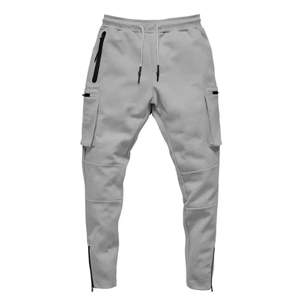 Customizable Men 2022 Streetwear Trousers Multiple Zipper Pockets Muscle Mens Pants