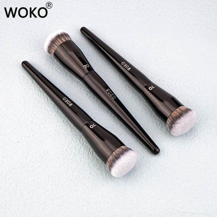 Flat Top Foundation Makeup Brushes Flat Angled Synthetic Hair Face Contour Foundation Liquid Cream Bronzer Buffing Makeup Tool