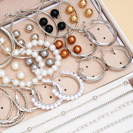 91 Pcs Elegant Vintage Jewelry Set Vintage Multi Layered Necklaces, Dangling Earrings, Rings, Bracelet for Women Gifts 2024 New