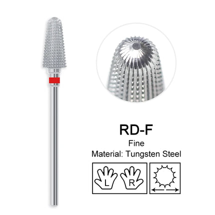 Nail Drill Bits Carbide Large Cone Electric Milling Cutter Gel Polish Remover Grinding Tools DIY Accessories Supplies