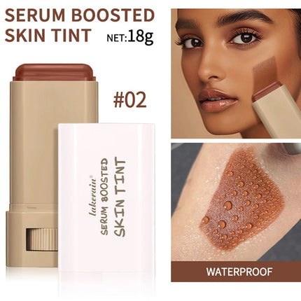 Skin Tint Foundation Stick Eraser Concealer Foundation Stick Serum Boosted Smooth Plumper Hight Coverage Travel Bronze Foundatio