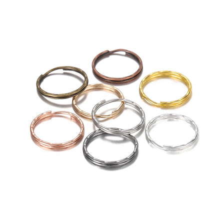20/50Pcs Key Ring Key Chain Round Split Keyfob Keyrings with Jump Ring for DIY Keychain Pendants Jewelry Making Accessories