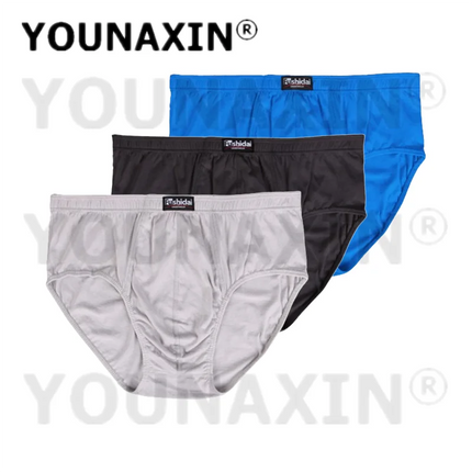 3 Pcs Big Size Briefs Large Underwear Men Underpants Cotton Breathable Panties Undies Knickers XL 2XL 3XL 4XL 5XL 6XL 7XL 8XL