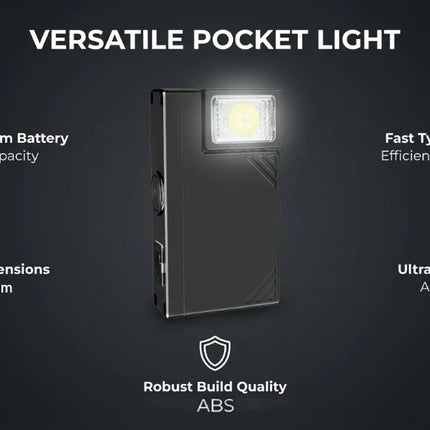 Powerful Mini COB LED Keychain Flashlight USB C Rechargeable Hanging Work Light Waterproof Keyring Camping Walking Pocket Lamp