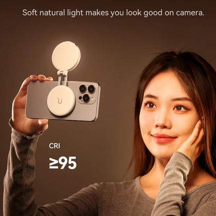 Ulanzi LM19 Bi-color MagSafe Light Phone Stand for iPhone 15 14 13 12 Mini Pro Pro Max for Vlog Live-streaming Photography