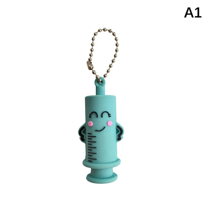 Ampoule Bottle Opener Keychain Syringe-Shaped Cutter Nurse Doctor Ampoule Bottle Opener Aid Medication Vial Breaker Tool