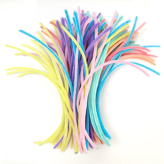 100/10pcs Colorful Plush Twister Stick Toys DIY Handmade Flower Bouquet Material Pack Encryption Plush Twister Stick Puzzle Toys