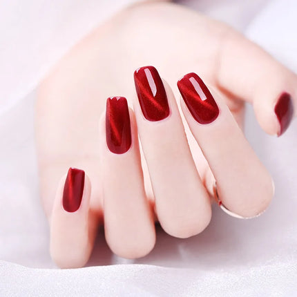WA510 Lucky- 12ml No-bake Cat's Eye Water-based Nail Polish, Oderless, With a magnet, dry quickly No need UV lamp, easy to tear
