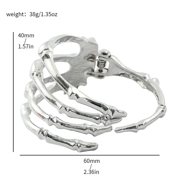 Punk Hip Hop Skeleton Paw Bangle Creativity Personality Jewelry for Horror Cosplay Props Accessories Mischief Gifts for Friends
