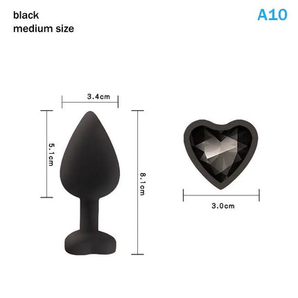 Silicone Anal Plug 3 Sizes Heart Soft Butt Plug Sexy Toy Prostate Massager For Women Men Couples Adult Game