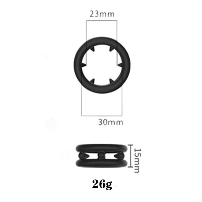 Male Cock Penis Ring with Soft Spikes S/M/L Size Silicone Ring Delay Ejaculation Adult Supplies Dick Erection Stretcher Sex Toys