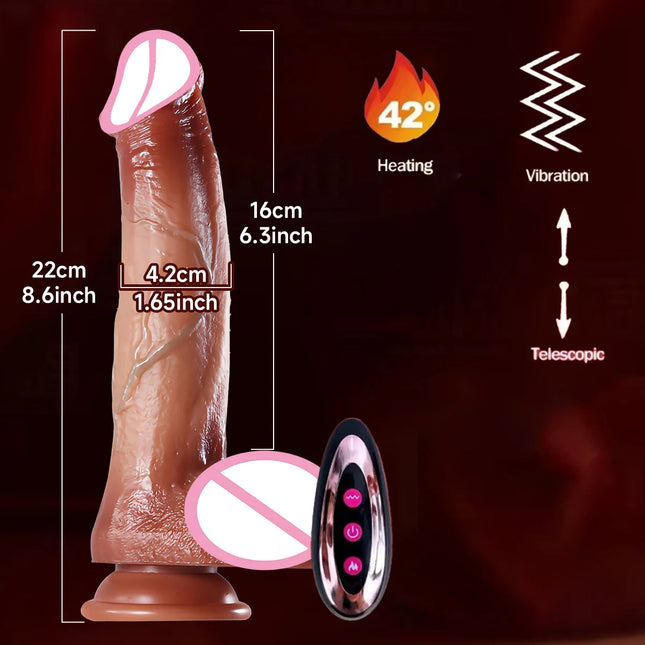 Thrusting Dildo Vibrator Sex Toys Realistic Dildos for G Spot Anal Stimulation Remote Control Penis Adult Toy for Women Couple