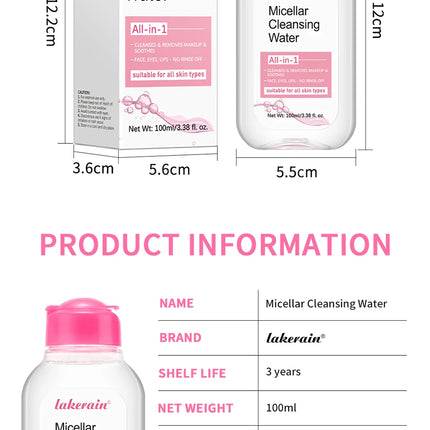 Mild Micellar Cleansing Makeup Remover Water Gentle Makeup Remover All In 1 Cleanser Rubbing Non-stimulating Korean Cosmetics