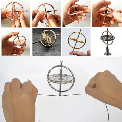 Anti gravity gyroscope development thinking education toy Newton balance physics science ornament metal balance children's gift