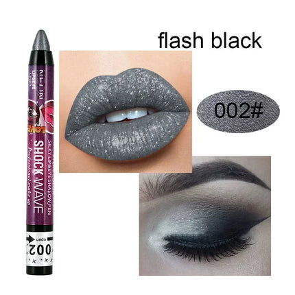 36 Color Eye Shadow Pen Waterproof 2 In 1 Not Smudge Eye Shadow Stick Lip Makeup Pen Glitter Shimmer Long-lasting Eye Shadow Pen