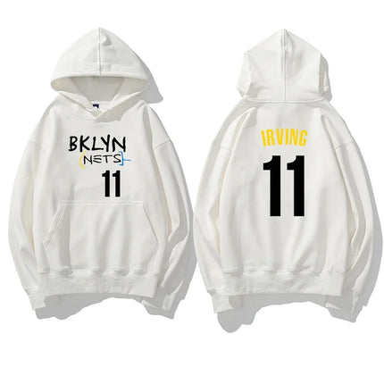 Basketball Printed Hoodie Street Autumn Long Sleeve Hoodie Men Fashion Harajuku Clothing Solid Color Personality Long Sleeve Top