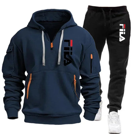 Spring/Autumn Men's Sports Set, Trendy Men's Sweatshirt Set, Casual Long Sleeve Sweatshirt and Pants Two-Piece Set Hoodies Sets