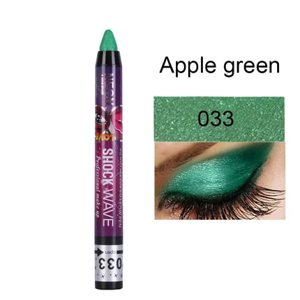 36 Color Eye Shadow Pen Waterproof 2 In 1 Not Smudge Eye Shadow Stick Lip Makeup Pen Glitter Shimmer Long-lasting Eye Shadow Pen