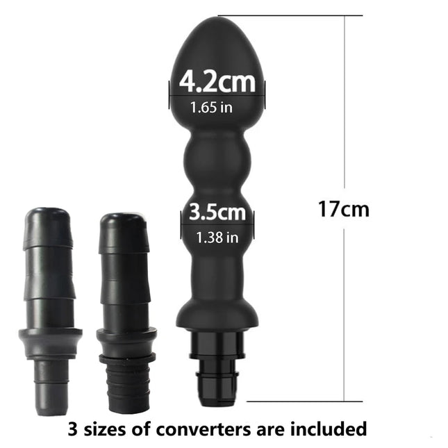 1pc Black Silicone Massage Head, Fascia Gun Massage Head, With Multiple Uses, Including Three Interfaces, For Fascia Gun Use