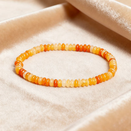 Natural Stone White Jade Abacus Bead Bracelet 4*2mm String for Positive Energy Healing Reiki Protection Good Luck Charm Jewelry