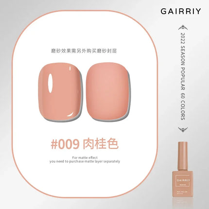 Gairriy 15ml Gel Nail Polish 60 Colors Glitter Soak Off UV LED Semi-Permanent Varnish Nail Art Salon Nail Polish Free Shipping
