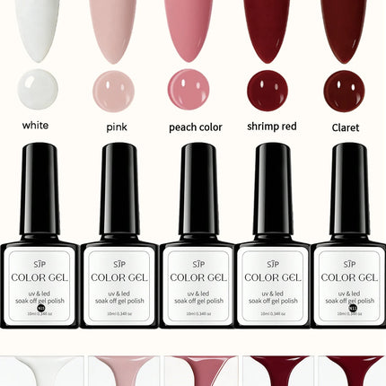 1/5 pink, red, and white series nail polish UV gel nail art DIY nail art charm, suitable for French manicure