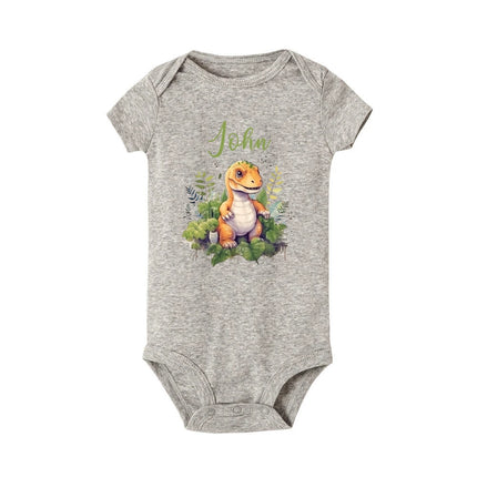 Personalised Leo with Name Baby Romper Newborn Wild One Jungle Birthday Party Bodysuit Cute Toddler Jumpsuit Infant Shower Gift