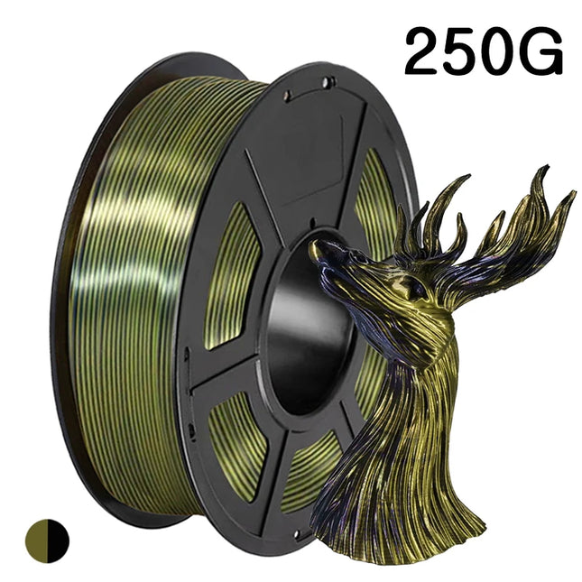 1.75mm Dual Color Silk Bronze Black PLA Filament 3D Printer Black Bronze 3D Printing Material Magic Two Colors 250g 500g 1Kg
