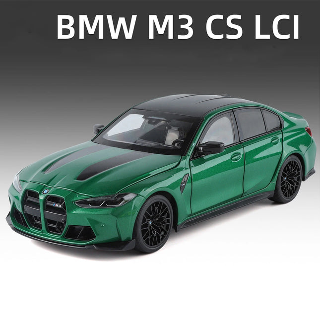 NEW 1:18 BMW M3 CS LCI G80 Mpower Supercar Alloy Car Diecast & Toy Vehicle Car Model Miniature Scale Model Car For Children Gift