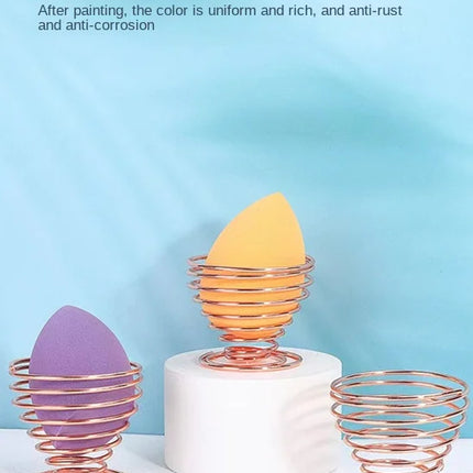 Elegant Stainless Steel Beauty Sponge Stand - Hygienic, Space-Saving Makeup Egg Holder & Dryer