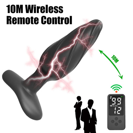 Digital Display Control 99 Gear Electric Shock Anal Plug For Women Vibrators 12Modes Men Masturbator Vaginal Butt Plugs Sex Toys