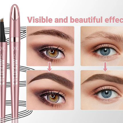 3D Dye Eyebrow Pencil Hairling Anti-smudge Waterproof Long Lasting Black Brown Large Brush Natural Wild Eyebrow Enhancers Cream