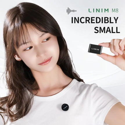 LINIM M8 Wireless Lavalier Microphone Noise Cancellation 23H Battery for iPhone Camera Type-C for Vlog Interview Live Streaming