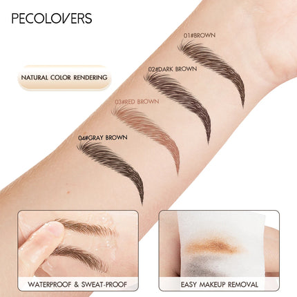 1PC Waterproof 3D Press-type Eyebrow Pencil - Accurate Contouring, Anti-smudge, Natural Wild Eyebrows, Suitable for Beginners