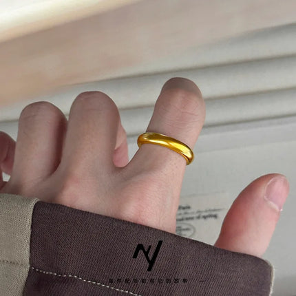 Pure Gold Classic Plain Band Women's 24K Gold AU999 - Perfect Arc, Timeless Treasure, Collection Worth