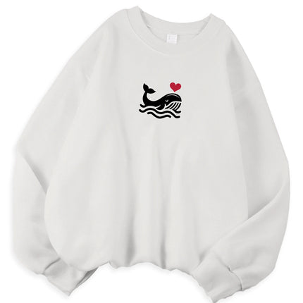 Casual Women's Sweatshirts Kawaii Bow Graphic Prints Pullover Comfortable Warm Oversize Hoodie Autumn Fleece Soft Female Clothes