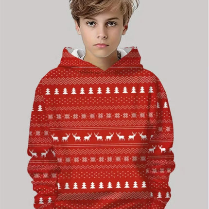 New Christmas Hoodies for Kids Sweatshirts New Year Fashion Sweatshirts Casual Streetwear Santa Claus Kids Clothes Children Top
