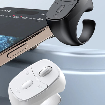 Bluetooth-Compatible 5.3 Remote Control Mouse Scrolling Ring Page Turner for Smartphones Wireless Camera Shutter Selfie Button