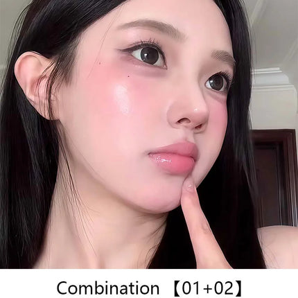 Cappuvini Cloudy Glow Temperature-changing Blush - Korean-inspired Gel Formula with Fine Shimmer for a Smooth, Radiant Finish