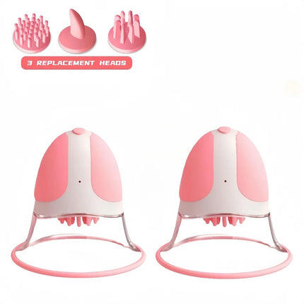 Female Breast Vibrator Rotating Vacuum Pump Nipple Stimulator with Suction Cup Big Head AV Breast Massager Female Masturbator