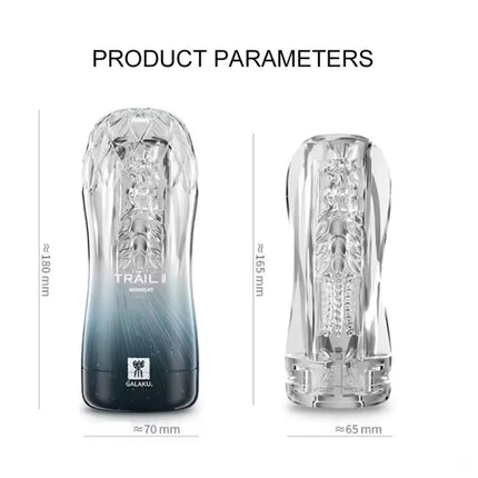 Soft Vagina Simulation Vacuum Sucking Male Masturbator Cup Transparent Pocket Pussy Adult Endurance Training Sex Toys for Men